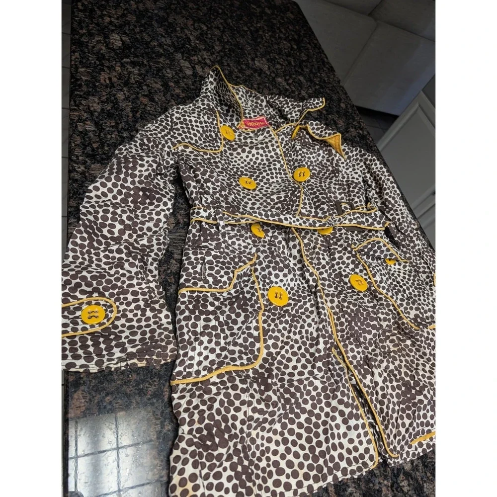 Girls Dollhouse Dark Brown And Yellow Jacket Size 12